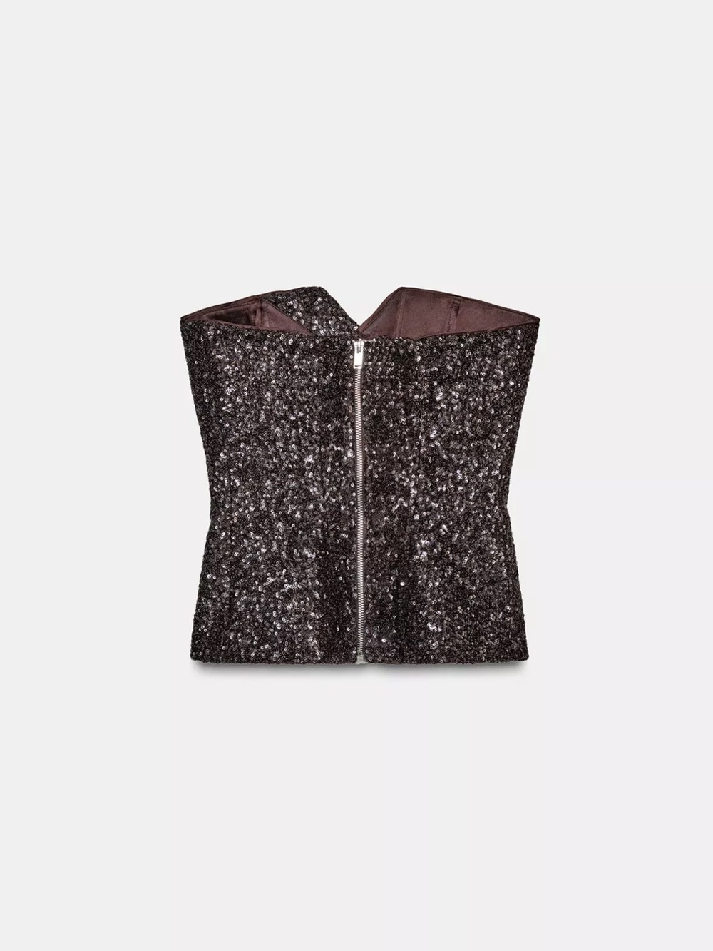 Zara Sequin Bustier Top Limited Edition ZW Collection Size S - Picture 4 of 9